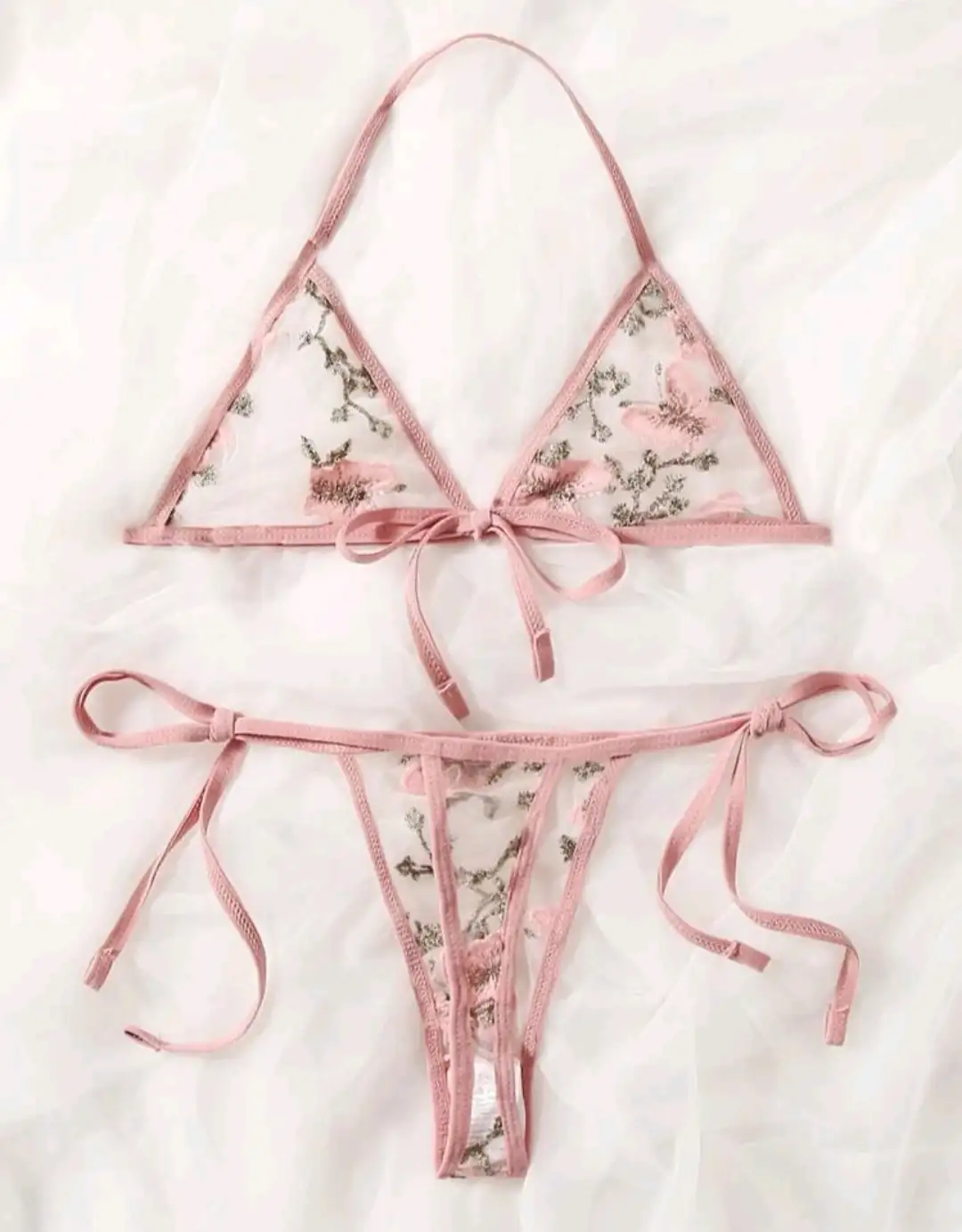 Lenceria Rosa Fiori 3