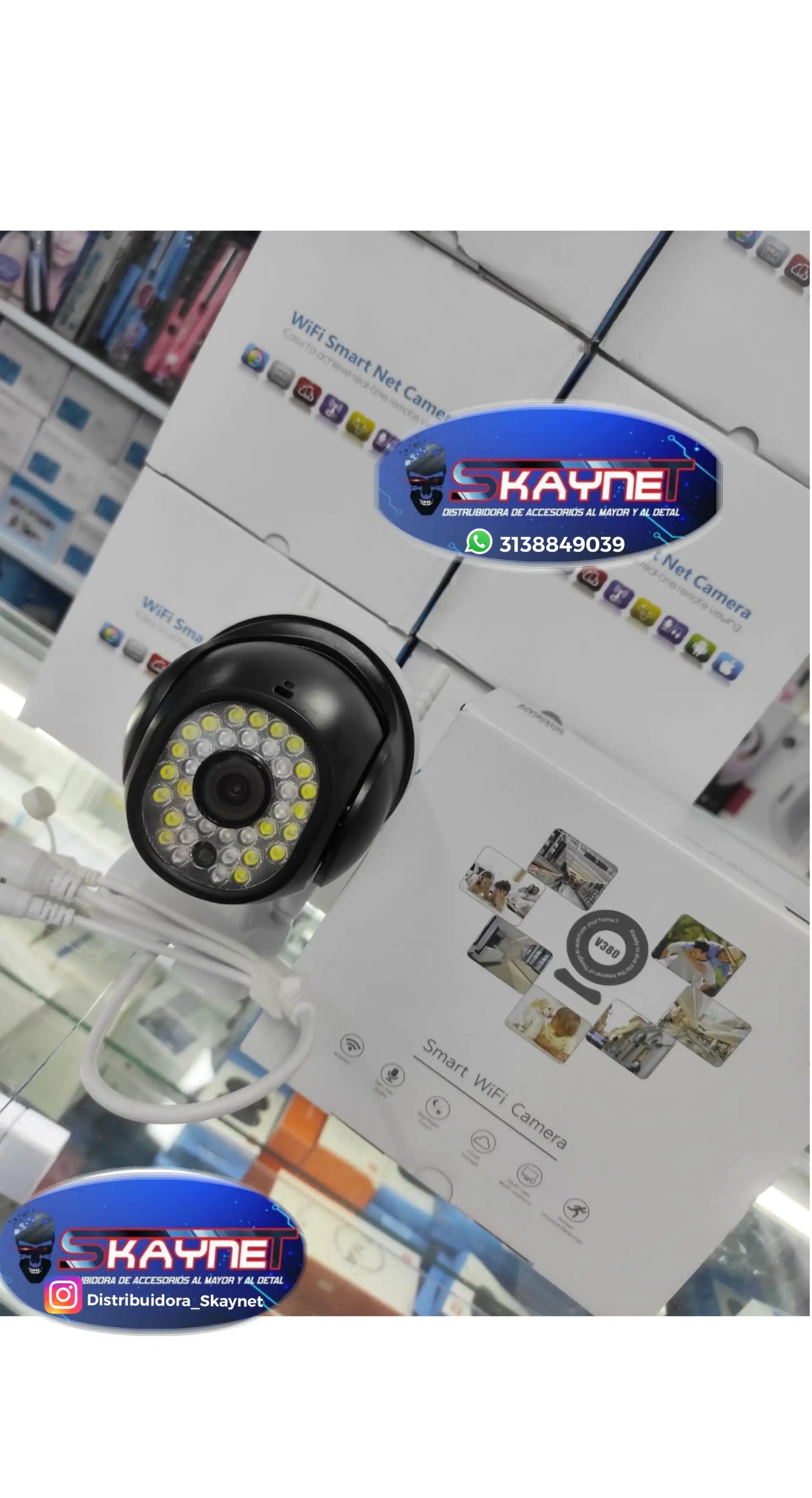 CAMARA ROBOTICA PARA EXTERIORES WIFI FULL HD 1080P PTZ ZOOM 3