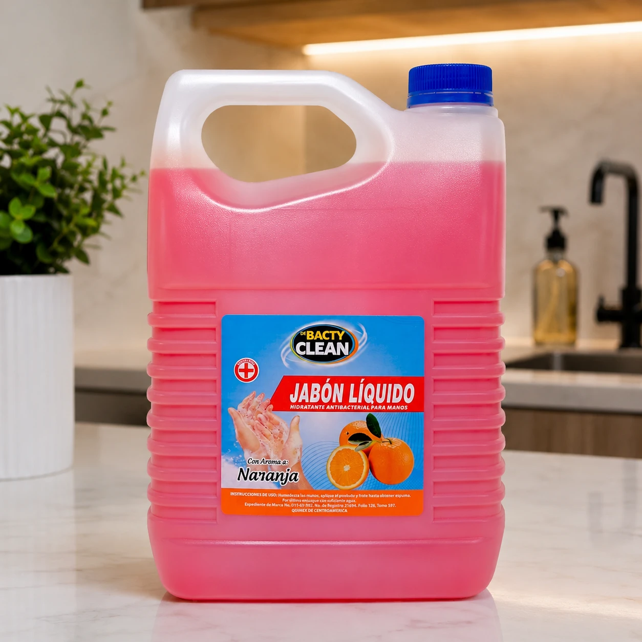 JABÓN LÍQUIDO P/MANOS BACTY CLEAN NARANJA 