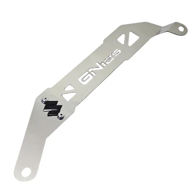 GN 125 / P. exosto acero cromado logo 3d negro ML