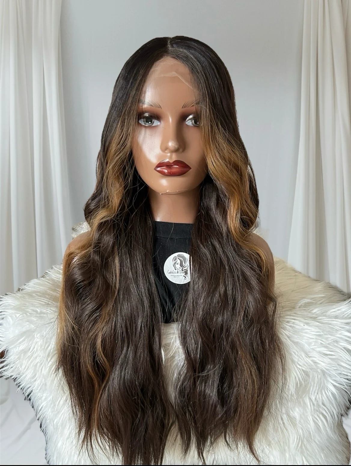 Peluca Semi de 30 pulgadas, frontal lace 13x1  3
