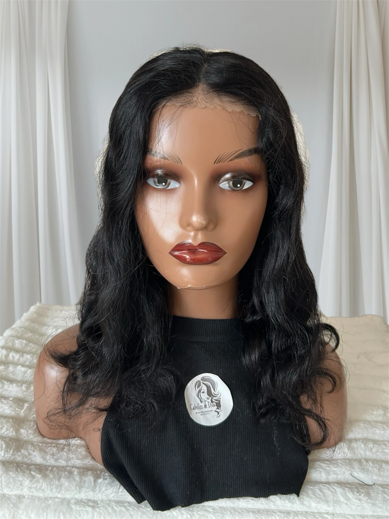 Peluca de cabello humano 14 pulgadas, frontal 4x4 glueless 3
