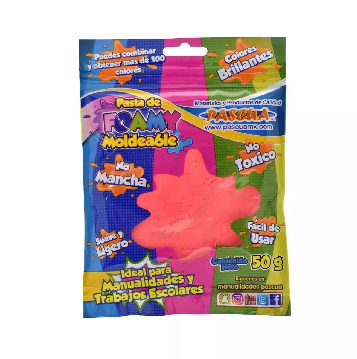 Foamy rosa moldeable bolsa 50 g