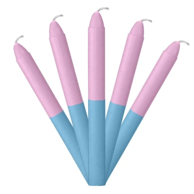 Vela Combinada Rosado Celeste Nº4