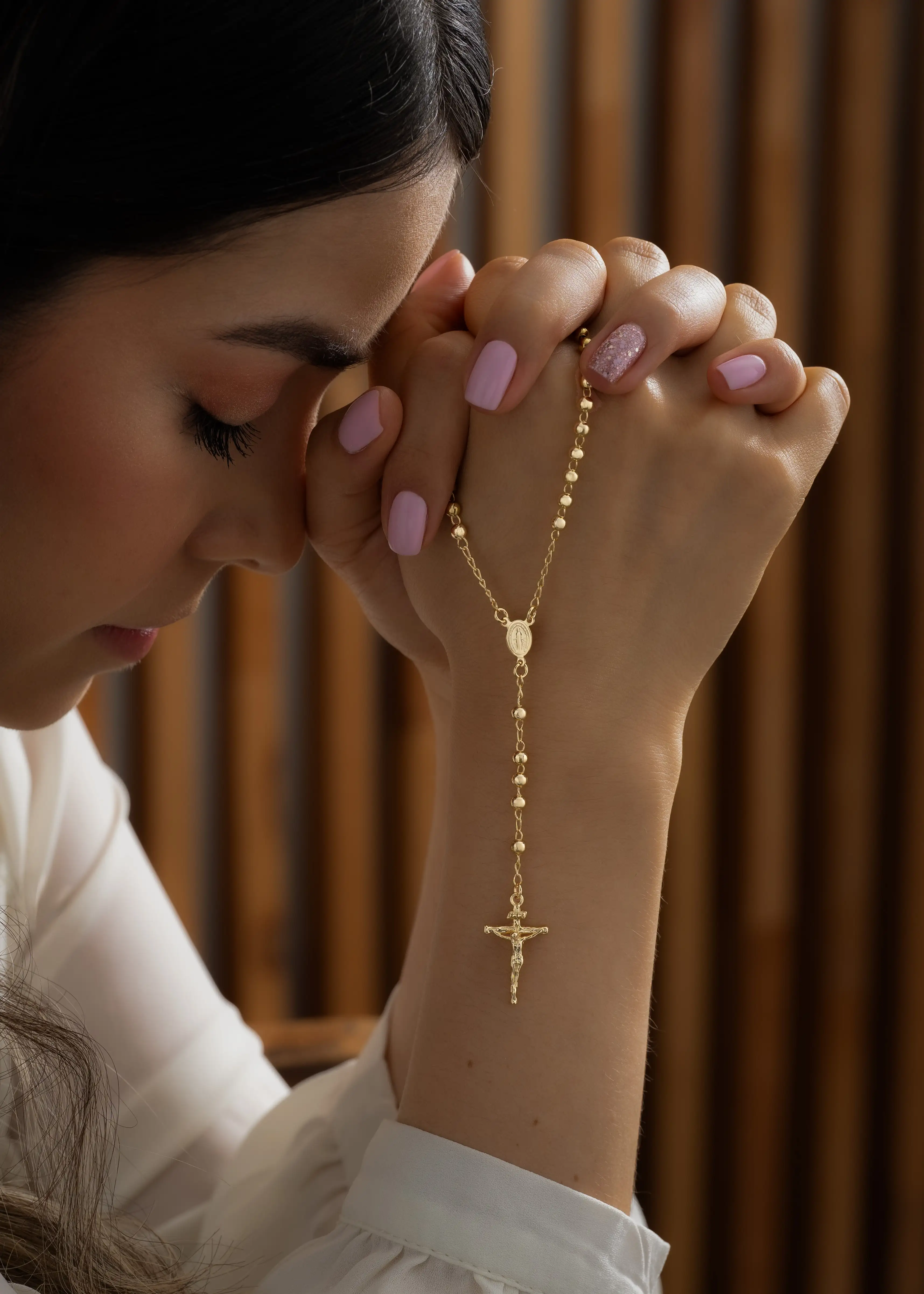 Rosario Jesus Crucificado 3.5mm 45cms 4
