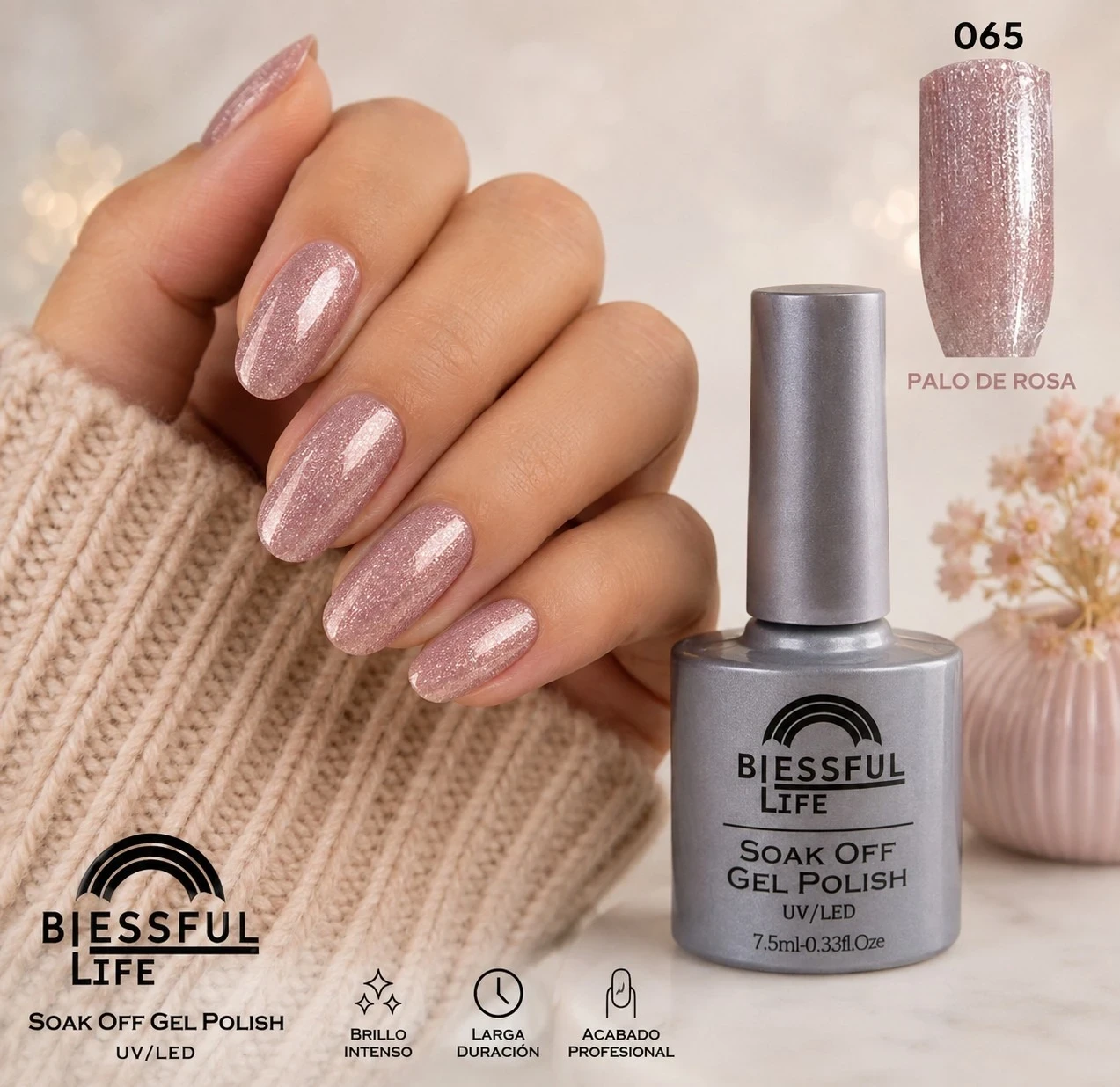 biessful life esmalte semi permanente tono 065