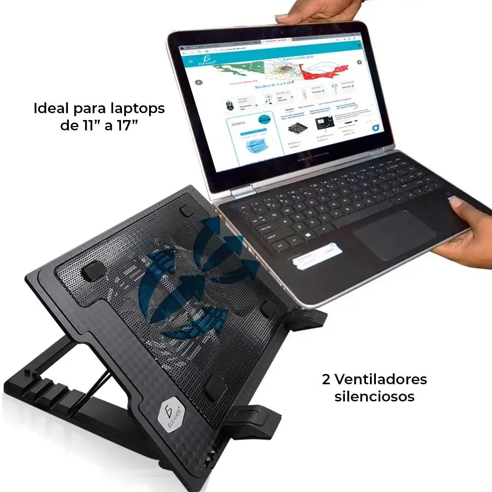 Base Enfriadora Con 2 Ventiladores Para Laptop  4