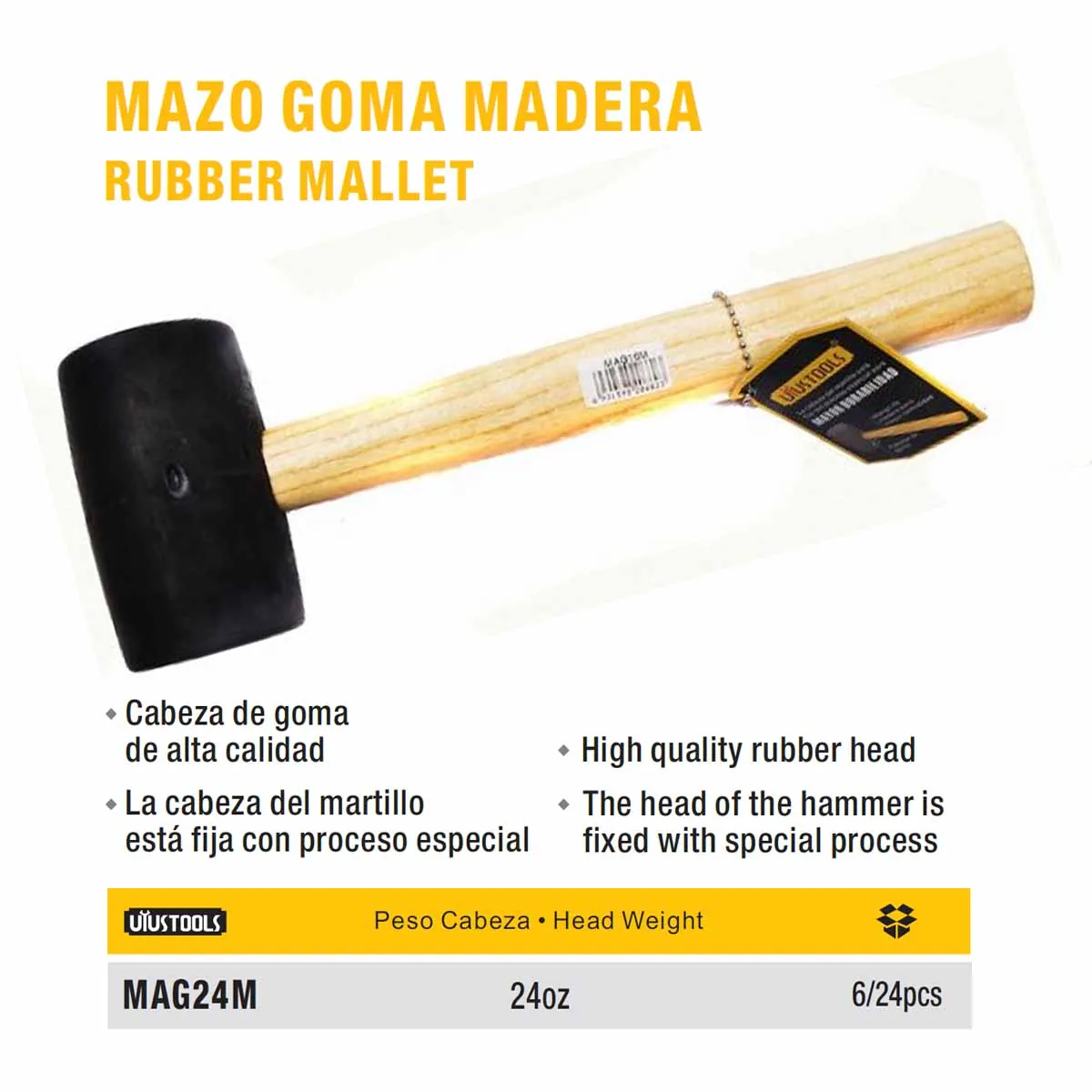 COMBO Cabeza de GOMA UYUST 24 Oz