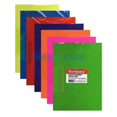 Carpeta plástica con gancho