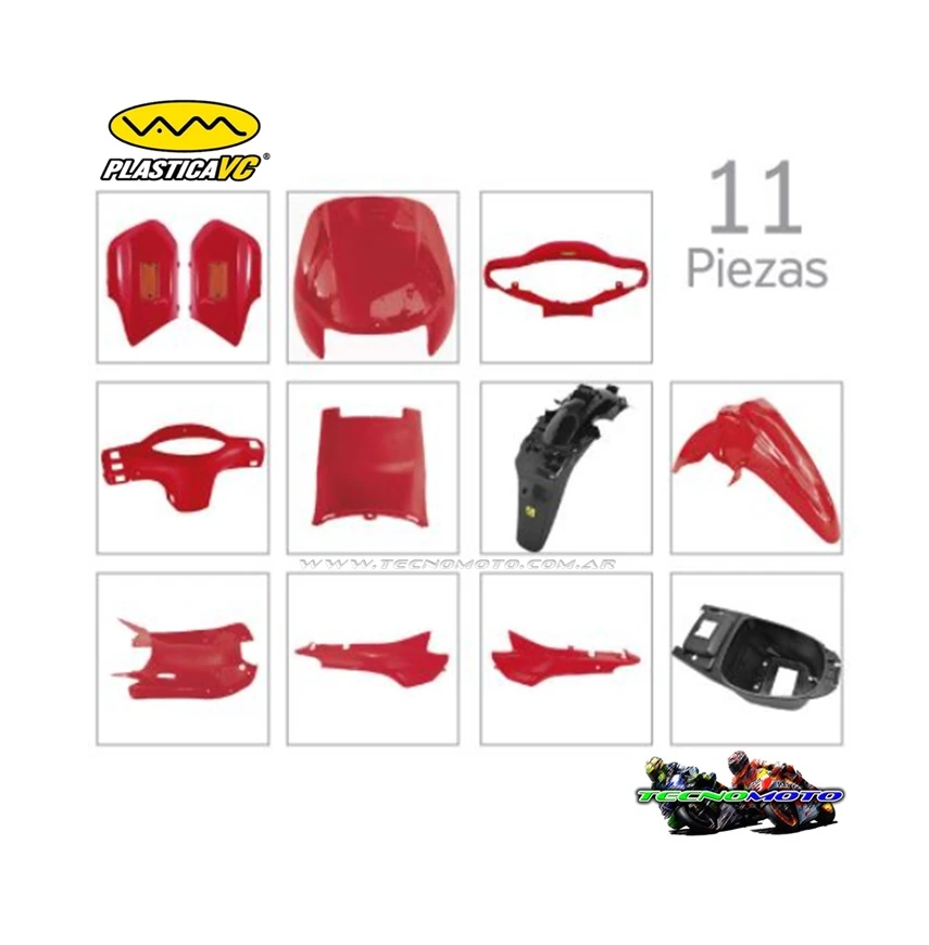 KIT PLASTICOS SMASH 110 ROJO [VC]  -45576