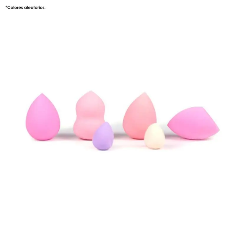  SET DE 6 ESPONJAS BEAUTY BLENDER FRUITS PINK  3