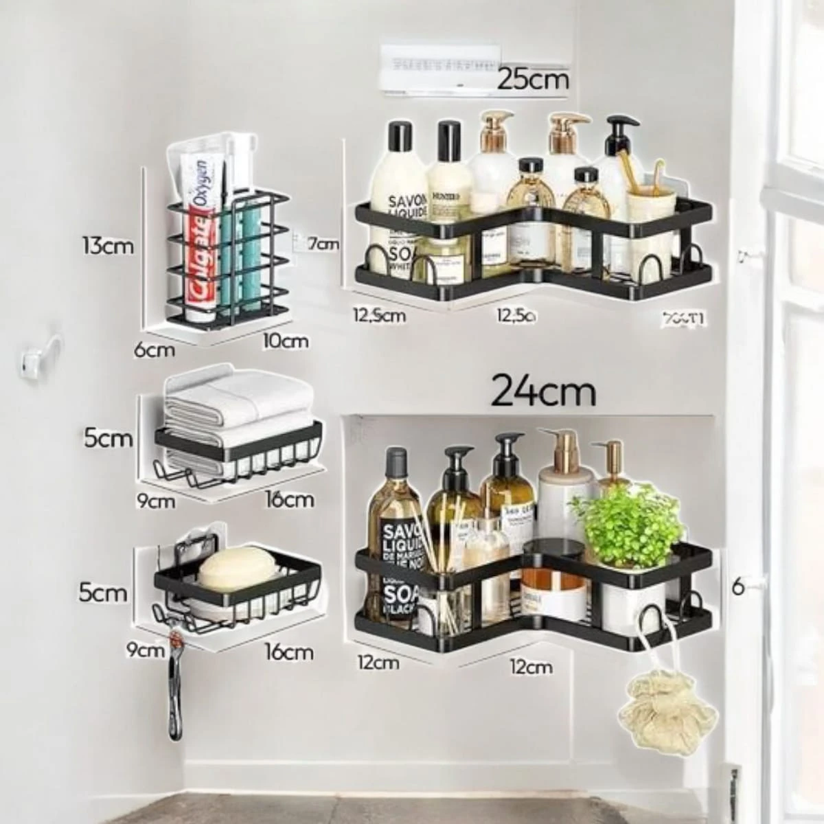 ORGANIZADOR DE BAÑO ESQUINERO  2