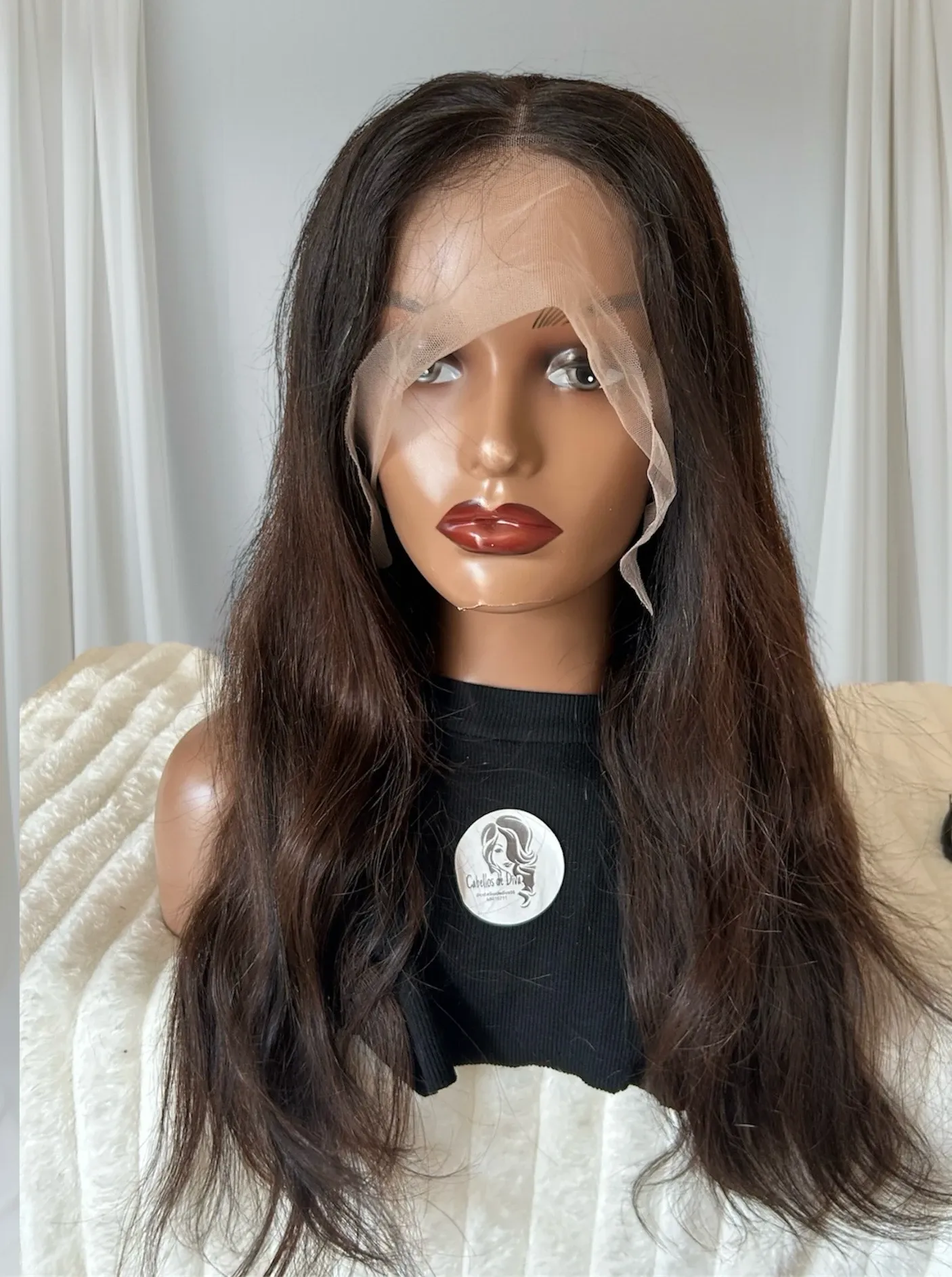 Peluca cabello humamo 1b/ degradado, frontal lace 360  de 24 pulgadas 2