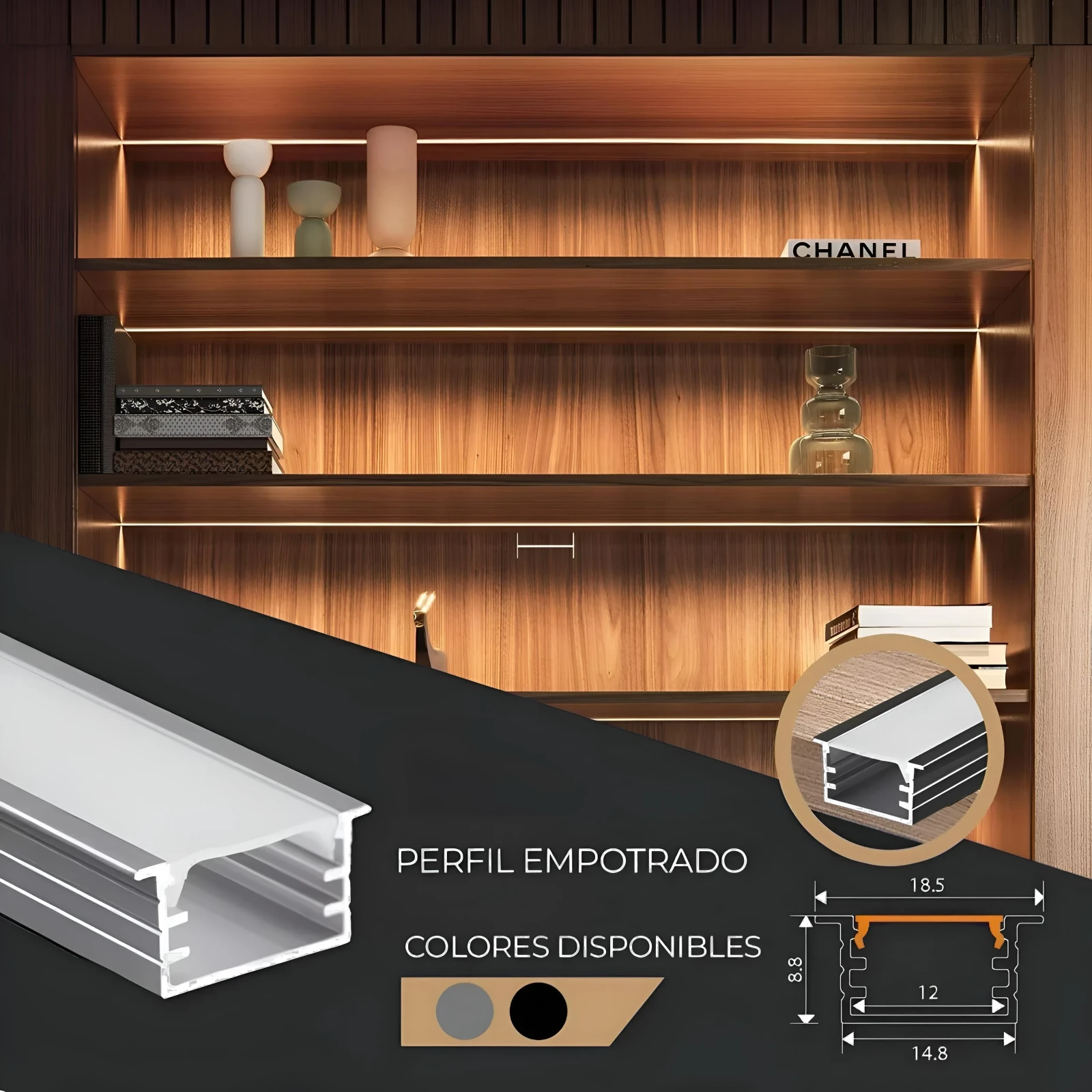 PERFIL ALUMINIO BETA 3MTS
