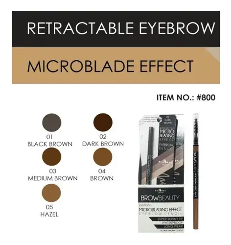 LÁPIZ RETRÁCTIL PUNTA ULTRA DELGADA, IDEAL PARA DELINEAR Y DETALLAR LAS CEJAS. 2