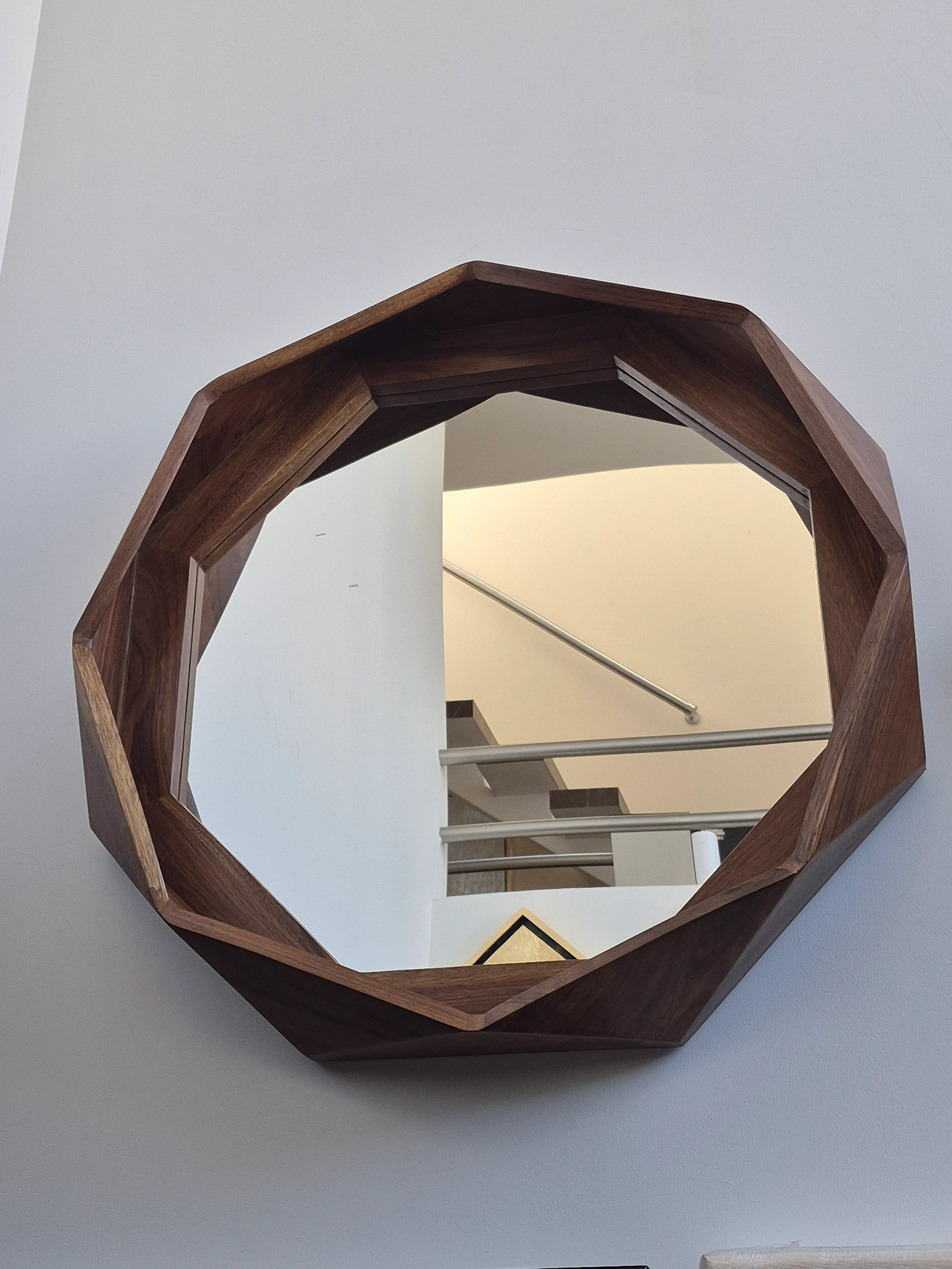 ESPEJO OCTAGONAL DE PAROTA SÓLIDA REDONDO  5