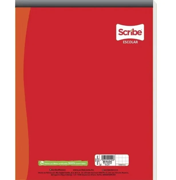 Block tamaño carta rayado scribe 80 hojas engomado  3