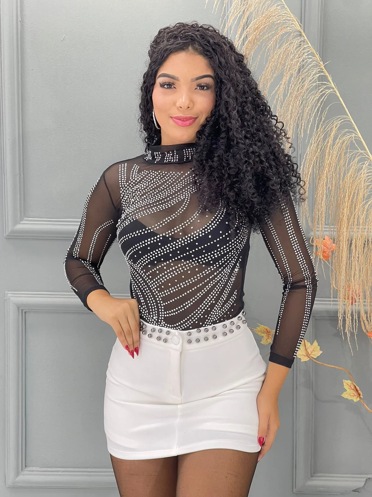 BODY BRILHOS EM POLIAMIDA
