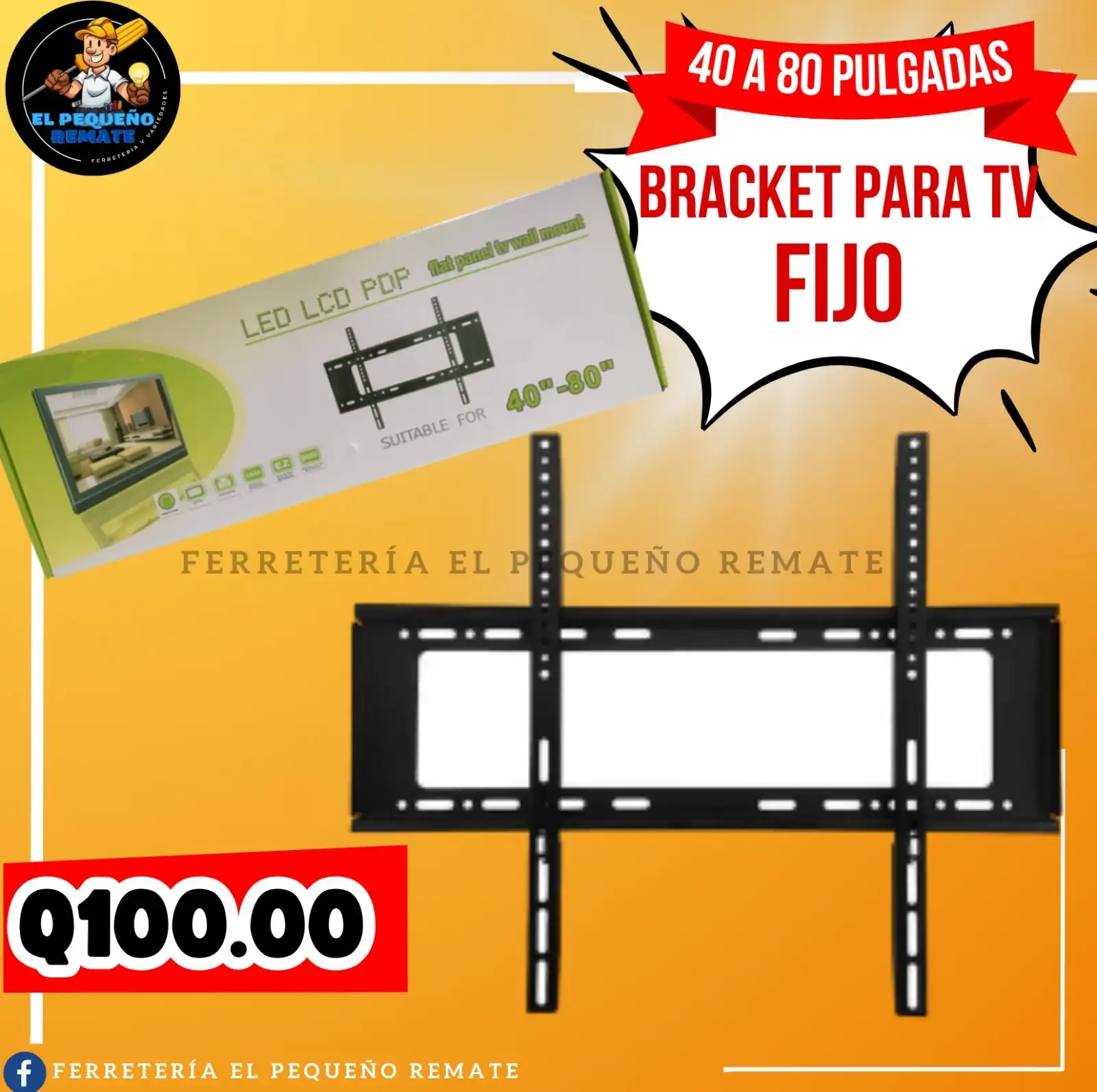 Bracket fijo de 40" - 80"