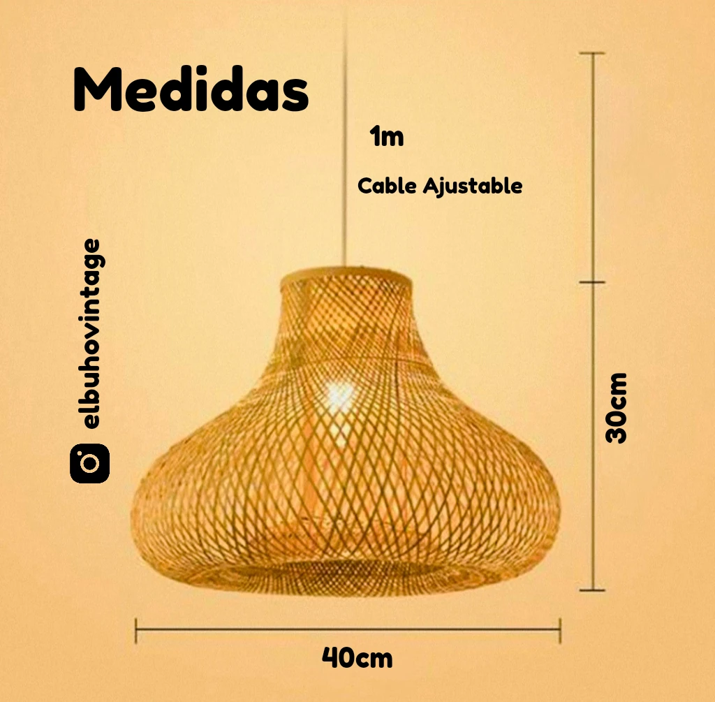 Lámpara de Techo de bambú 🎍 4