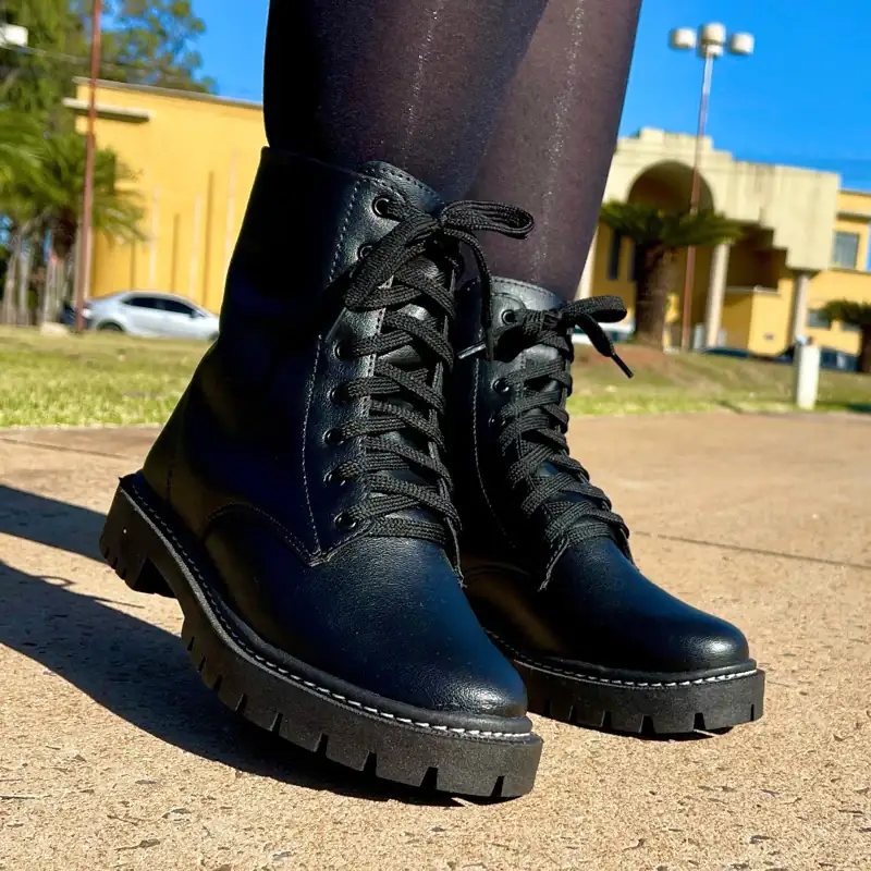 Bota Coturno Cano Curto