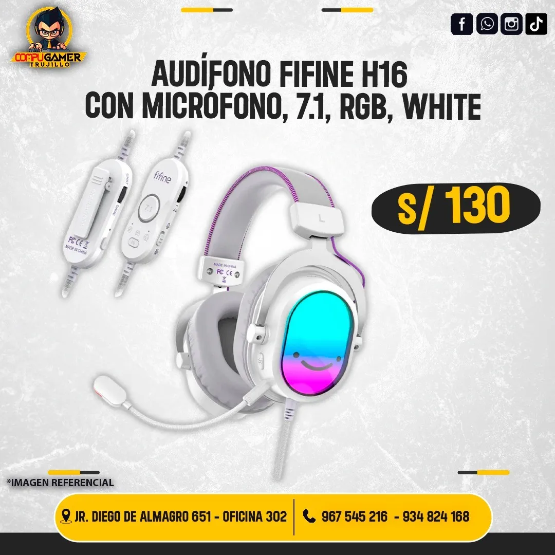 AUDÍFONO FIFINE H16 WHITE