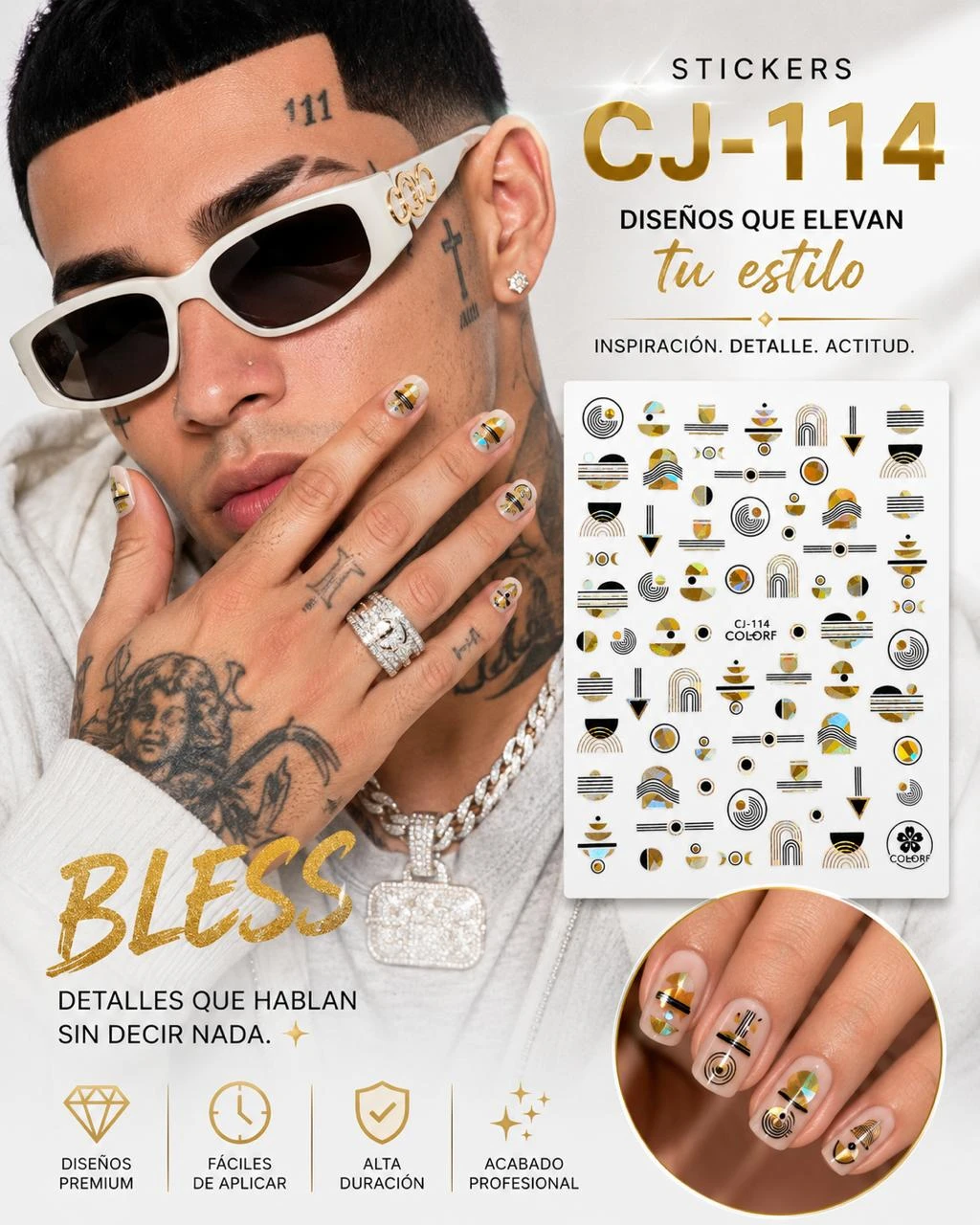 lamina de para uñas sticker cj114.jfif