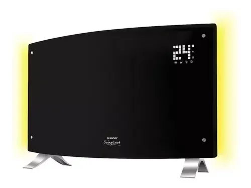 Vitroconvector Peabody Eléctrico Negro Led PE-VQM20N Curvo 2000w 3