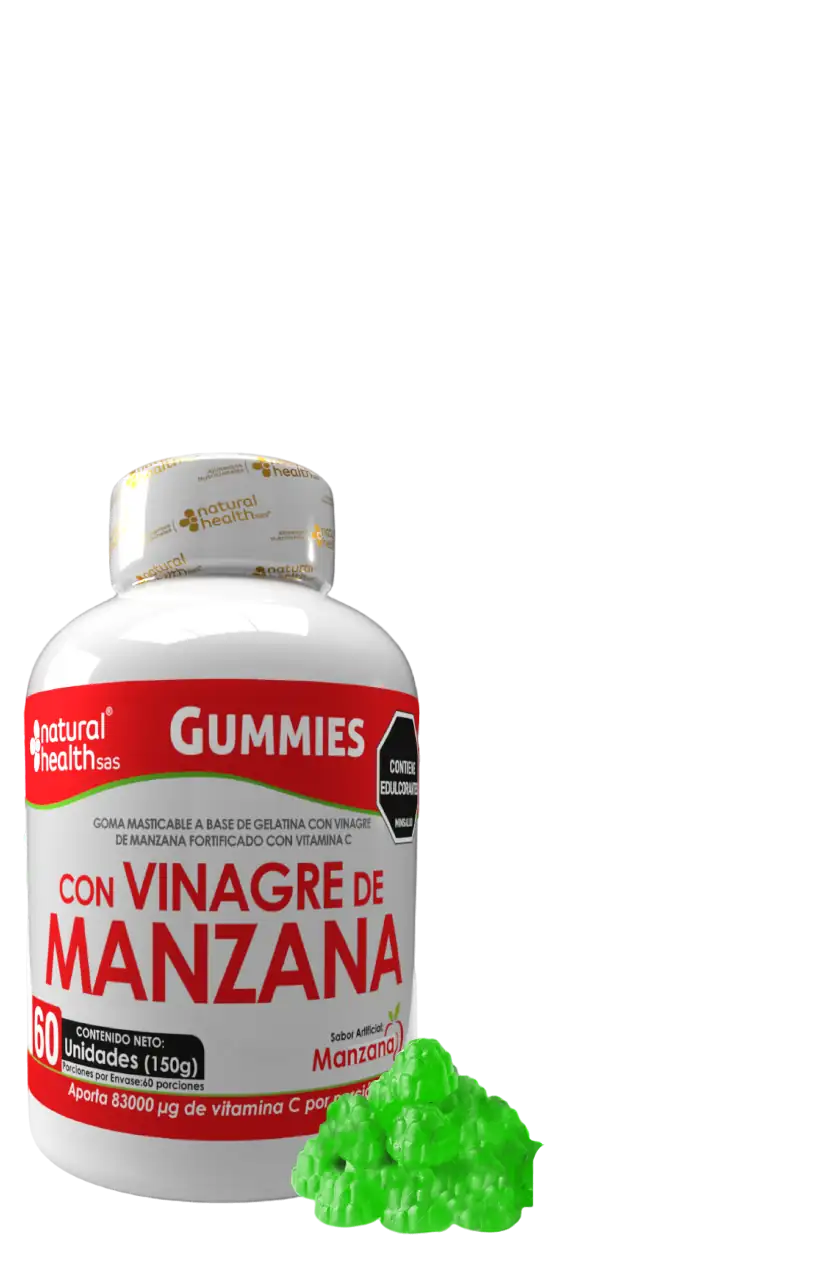 Gummies con vinagre de manzana verde + vitamina C 3