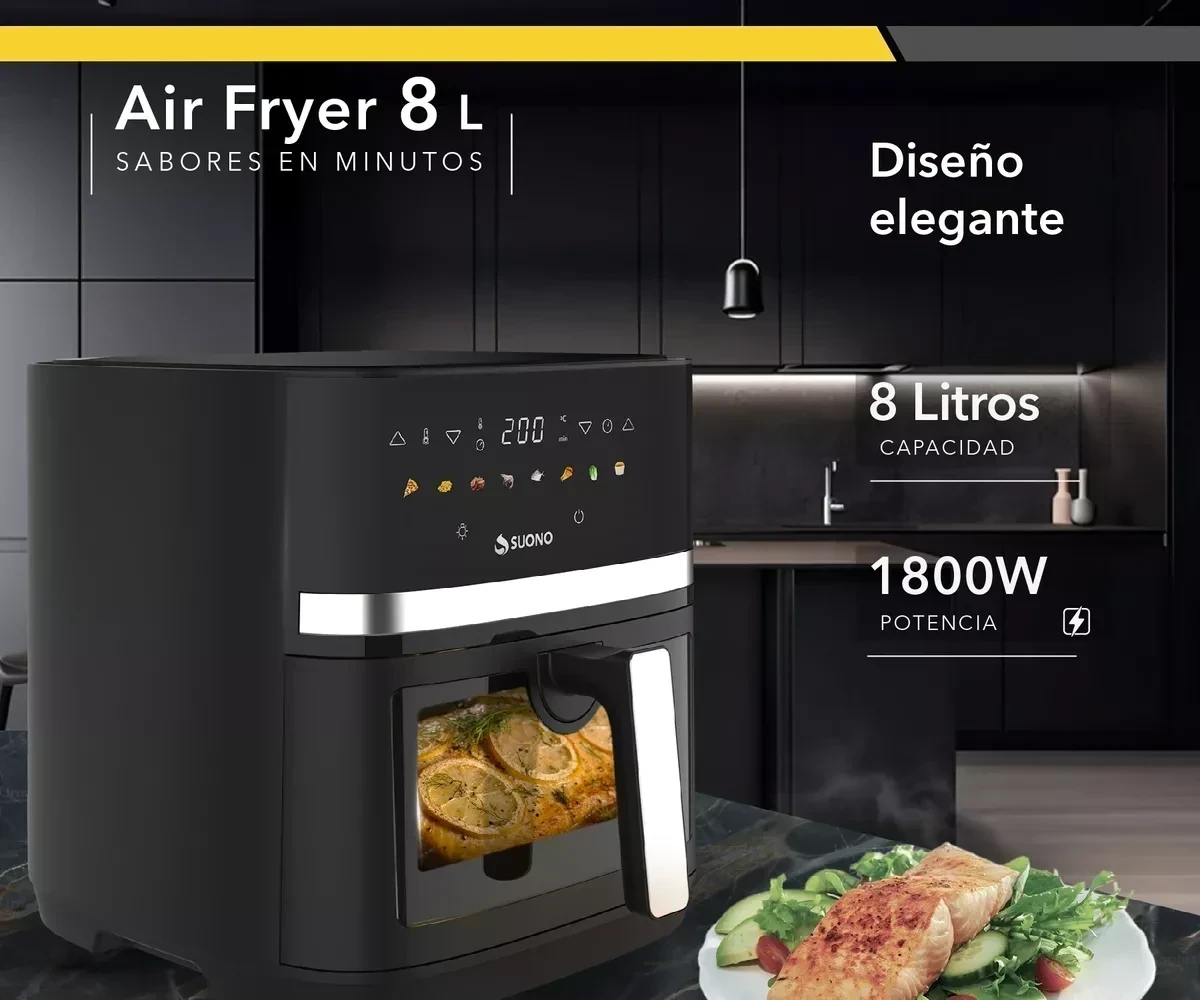 FREIDORA DE AIRE SUONO 8LT