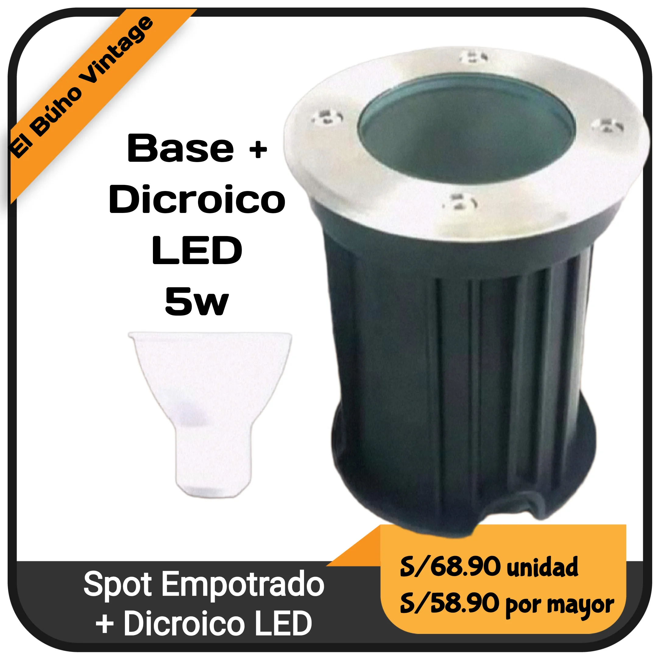 Spot Empotrado de Piso 9