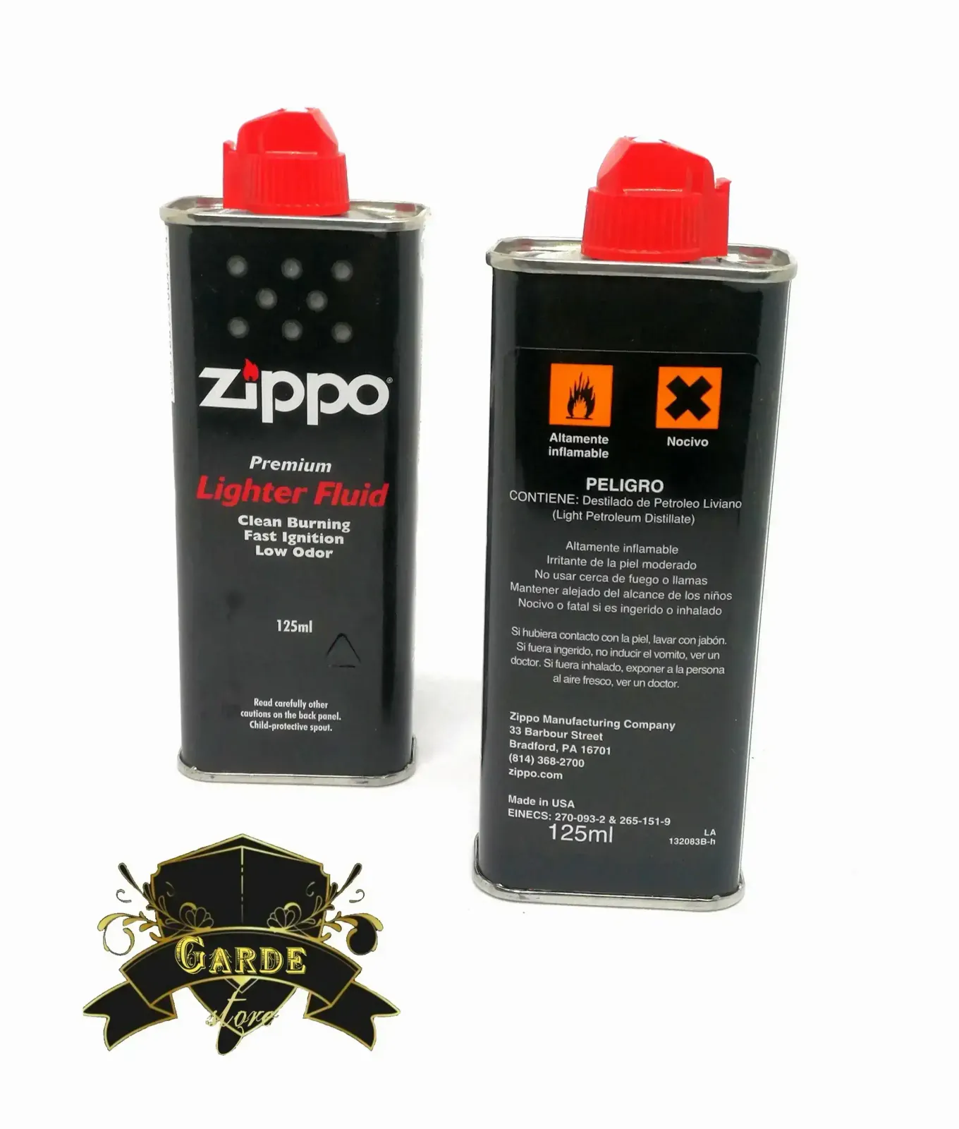 Zippo original. 