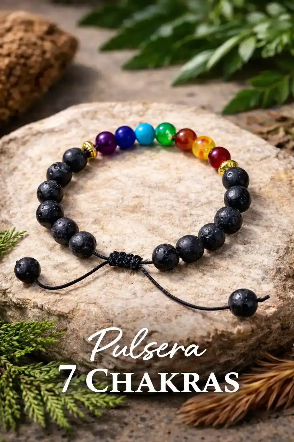 Pulsera 7 chakras cuencas naturales 