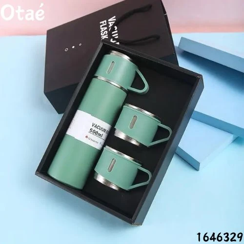 Termo Con Taza Para Cafe Acero