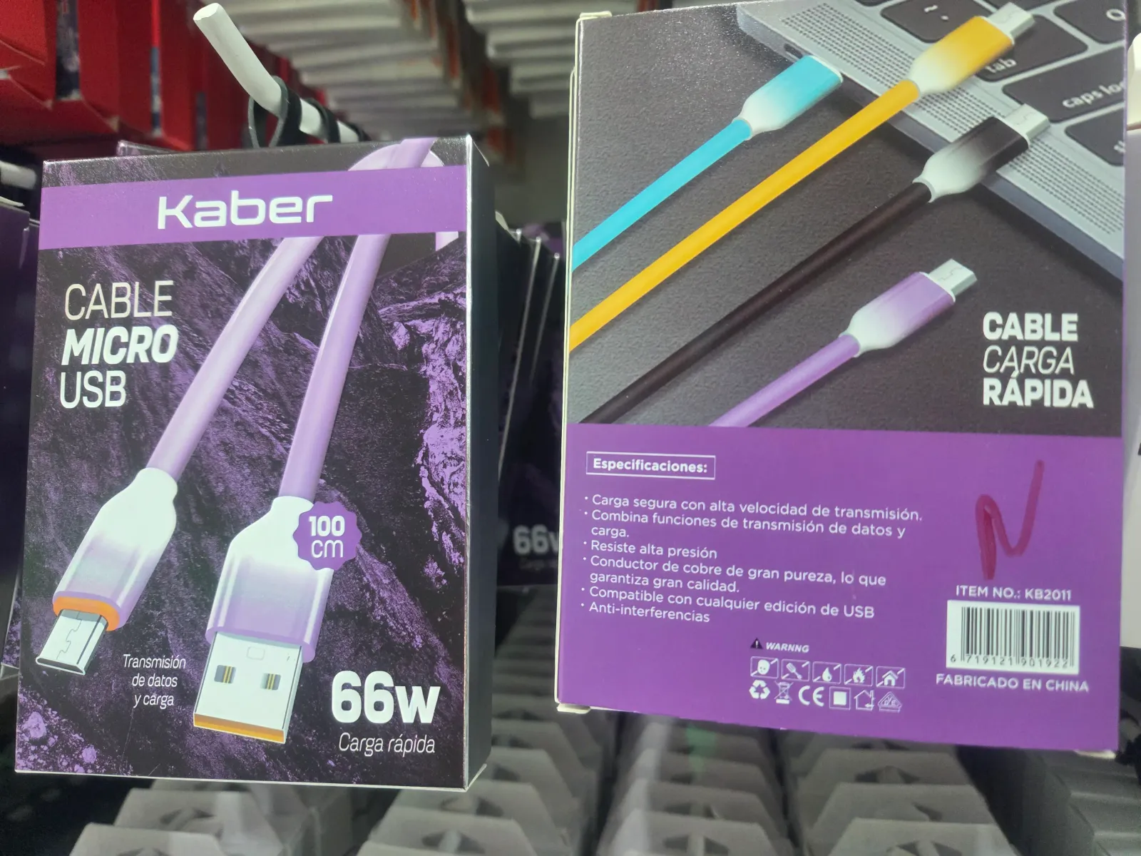 Cable micro usb 66w