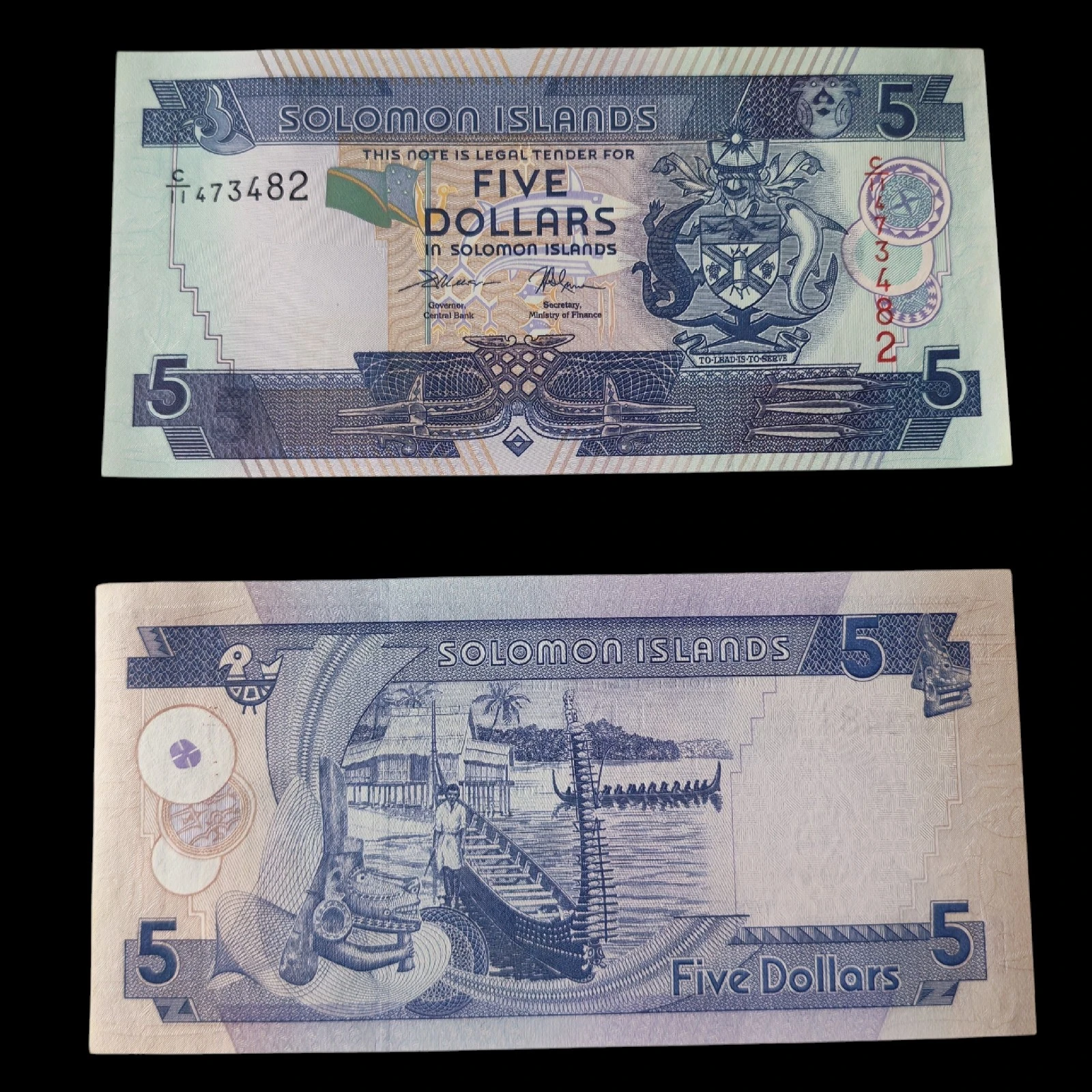 ° Solomon 5 Dolares UNC