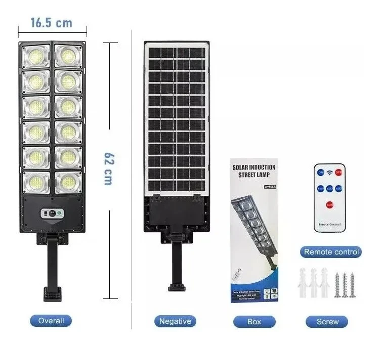 Foco Solar 400W con Sensor de Movimiento y Control Remoto