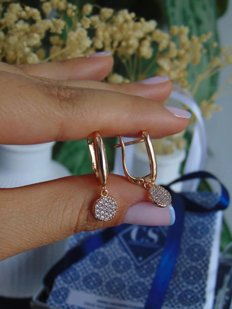 CANDONGA RODIO DOR ROSA DIJE MONEDA MICROCIRCONES 2