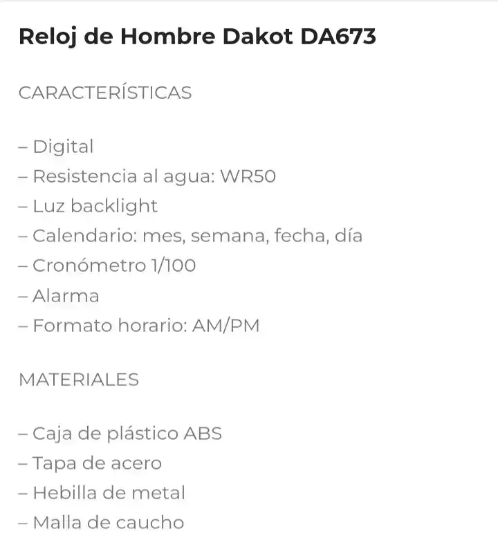 Reloj Dakot  3