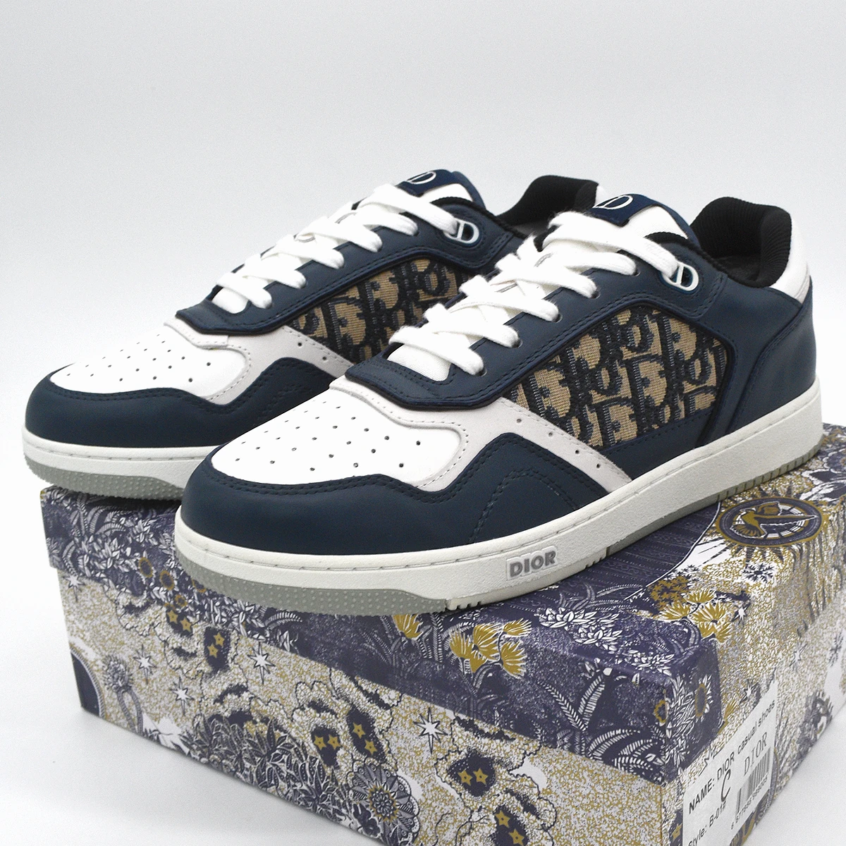 Dior B27 Azul Bajo Crema Dior Gris Beige Negro Dior Oblique Jacquard 3