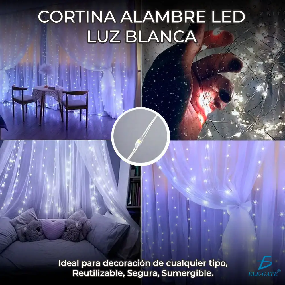 Cortina Luz LED Luz Blanca  4