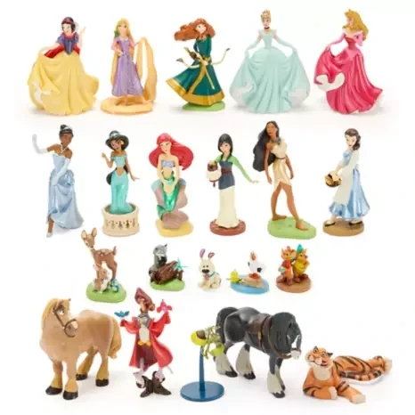 Mega set de figuras de princesas Disney y sus peludos amigos 4
