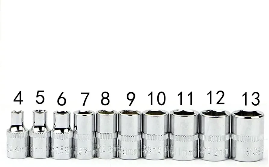 Juego de Tubo 12 piezas + llave, drive socket set 7
