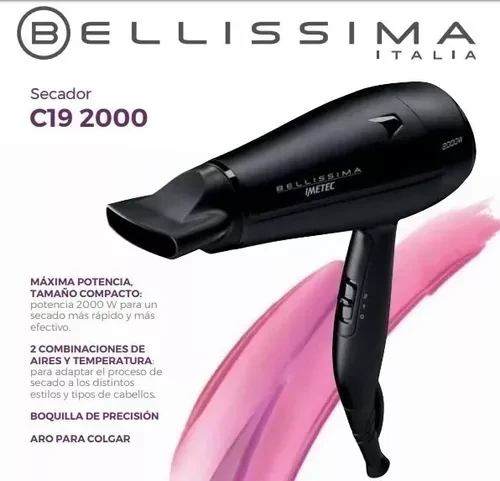 SECADOR DE CABELLO BELLISSIMA 2000W