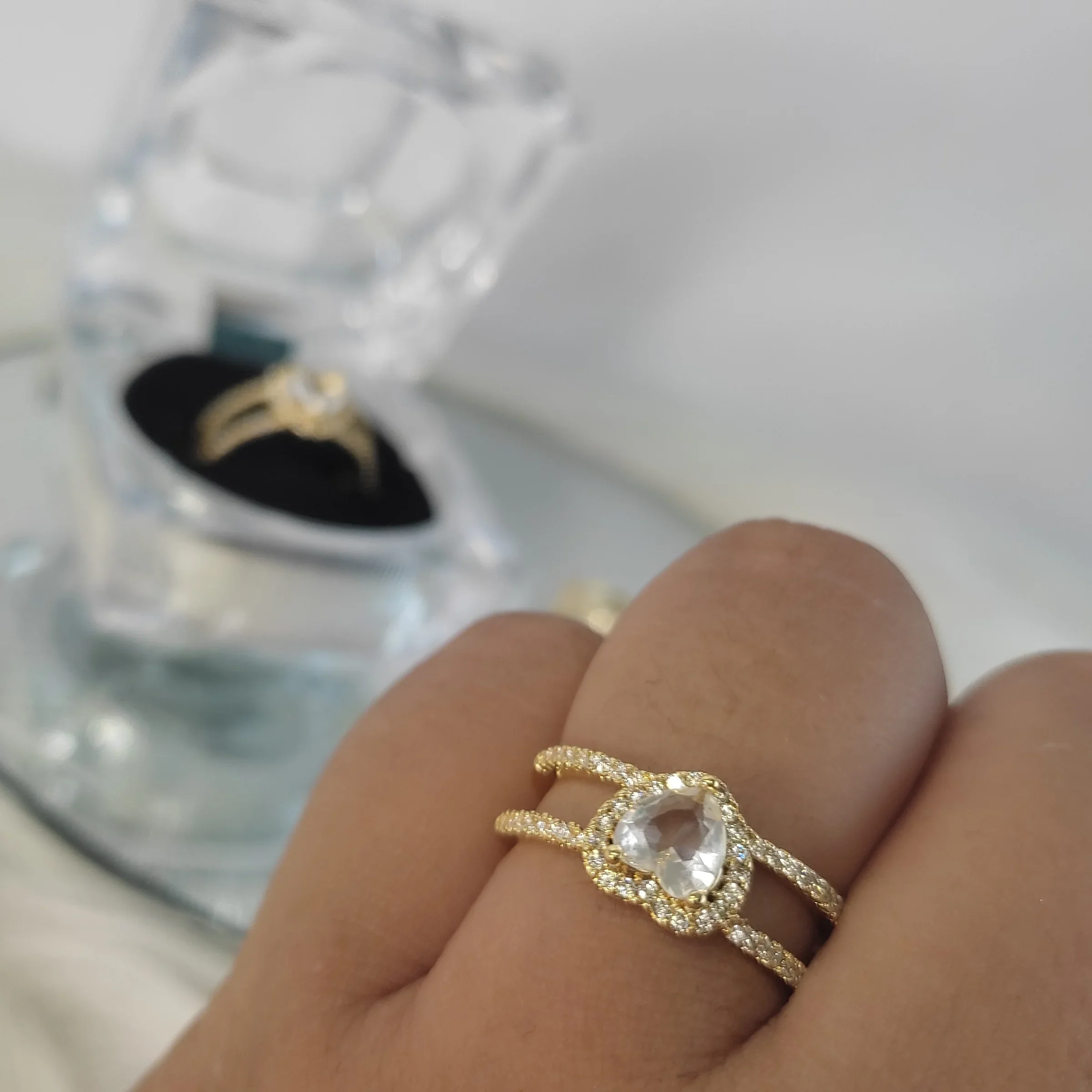 ANILLO AJUSTABLE CORAZON DOBLE