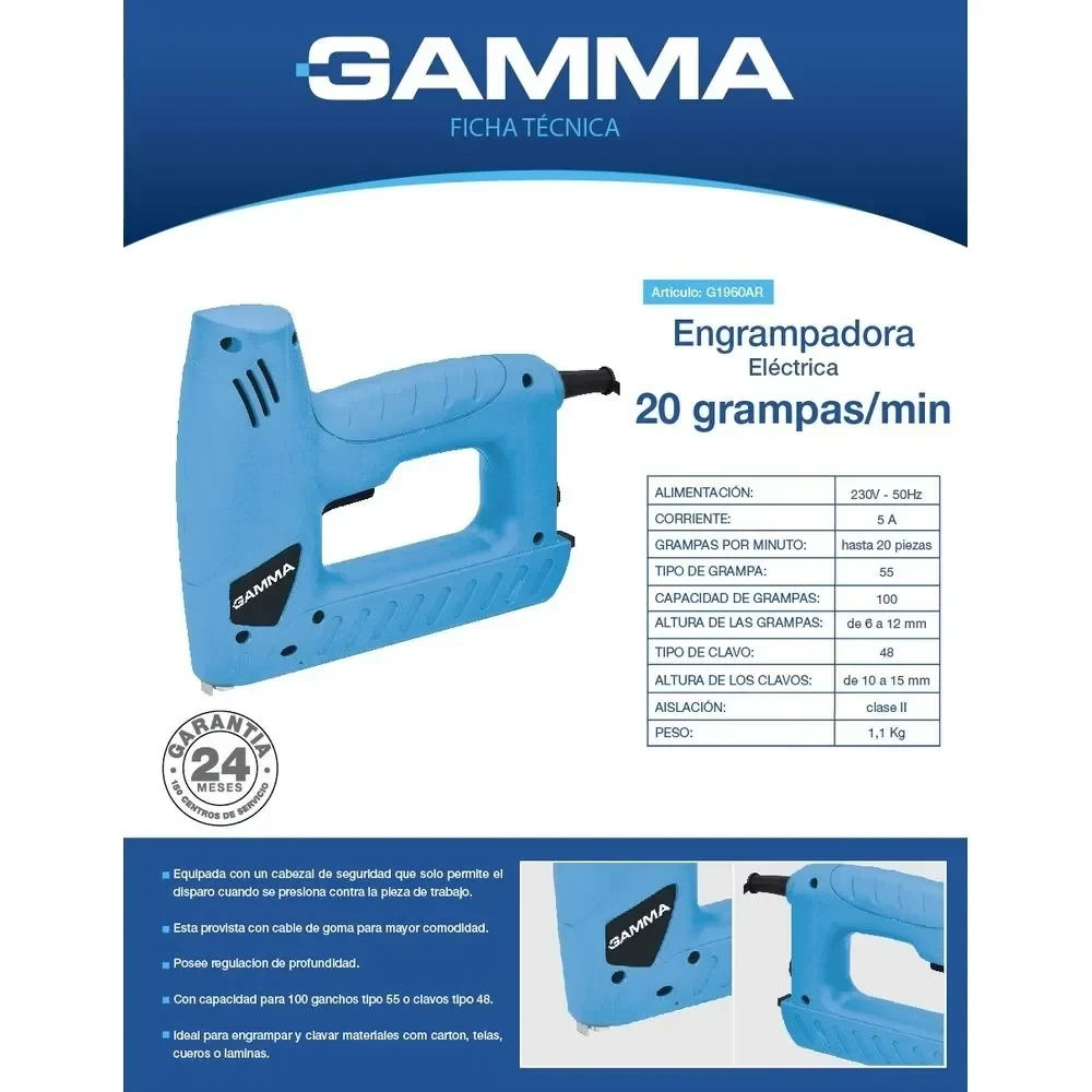 Engrampadora y Clavadora GAMMA - G1960AR