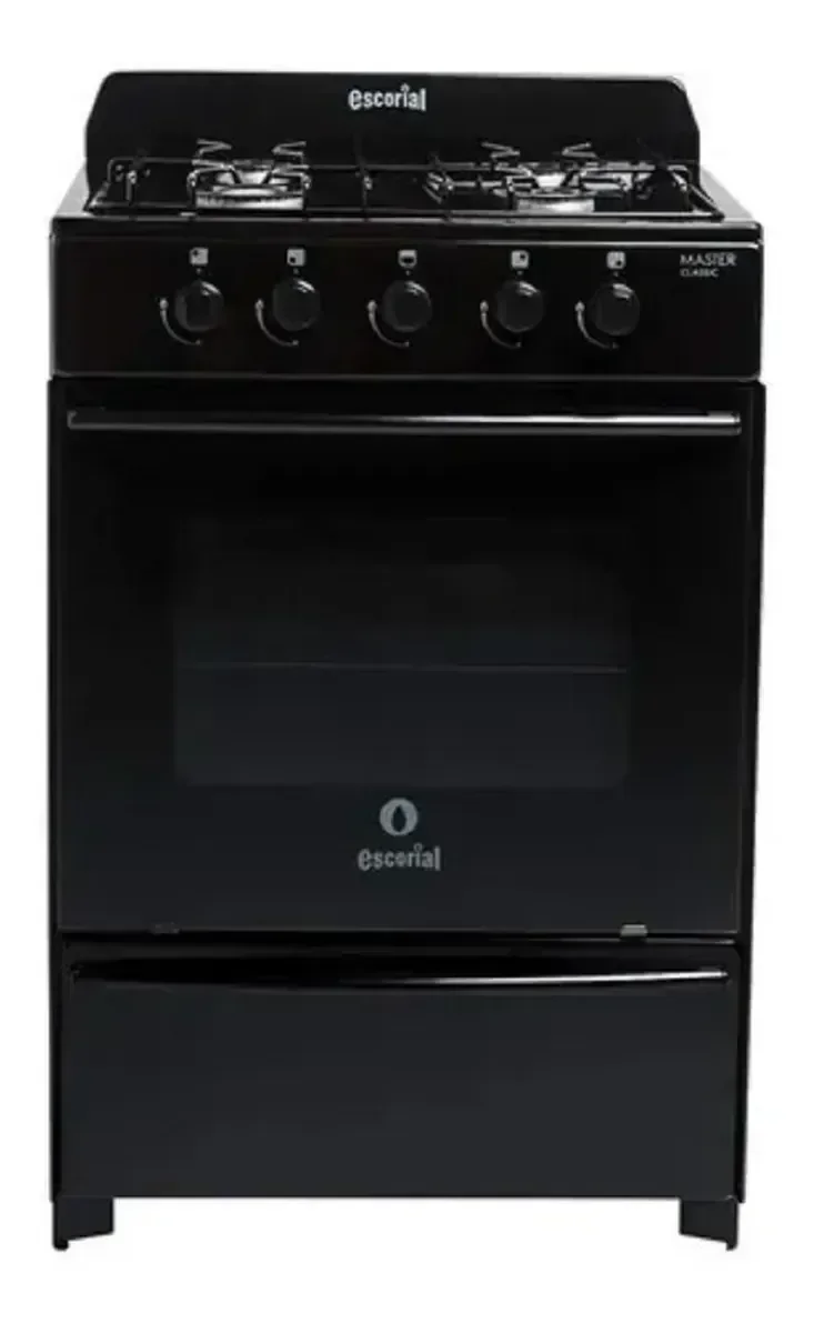 Cocina ESCORIAL Master Classic Gas Env. 56Cm. Negro