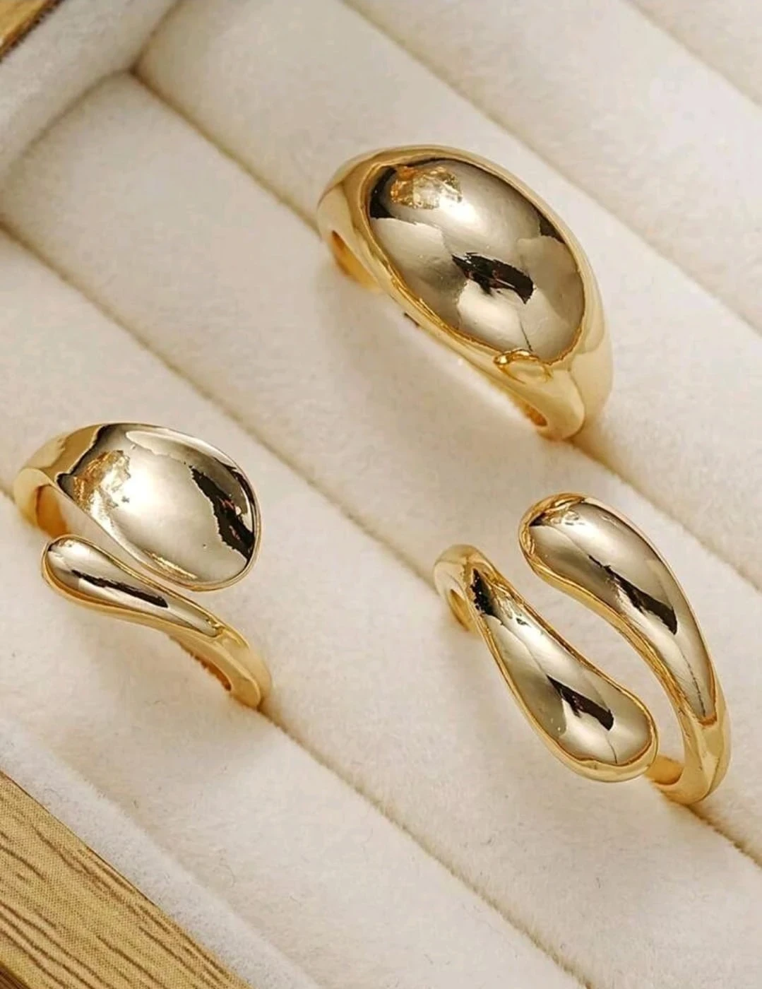 Set de anillos de acero inoxidable 