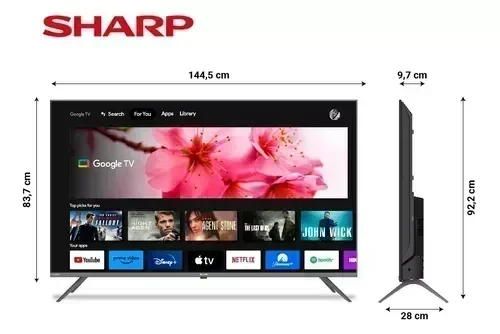 Smart Tv SHARP 65" C/Google Tv 2
