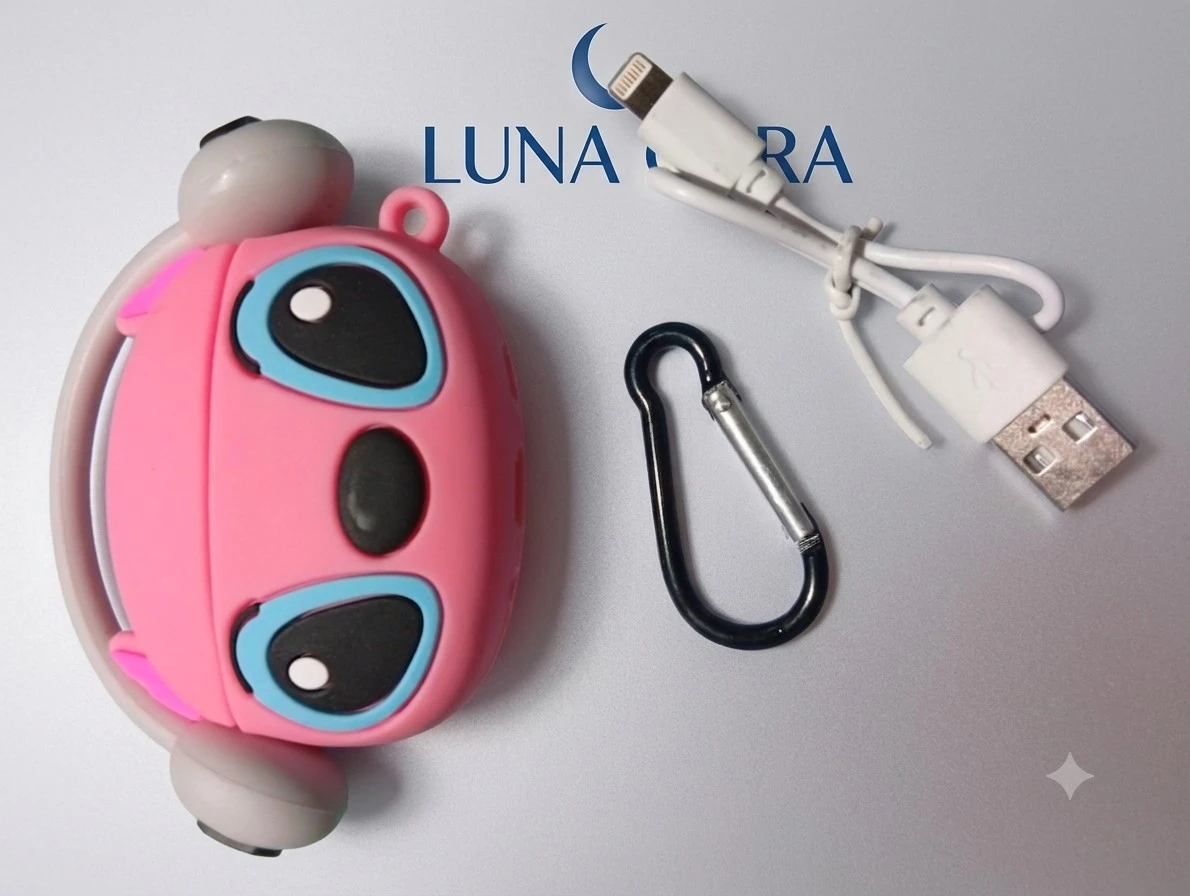 AURICULARES BLUETOOTH CON FUNDA  STITCH Y HELLO KITTY  3